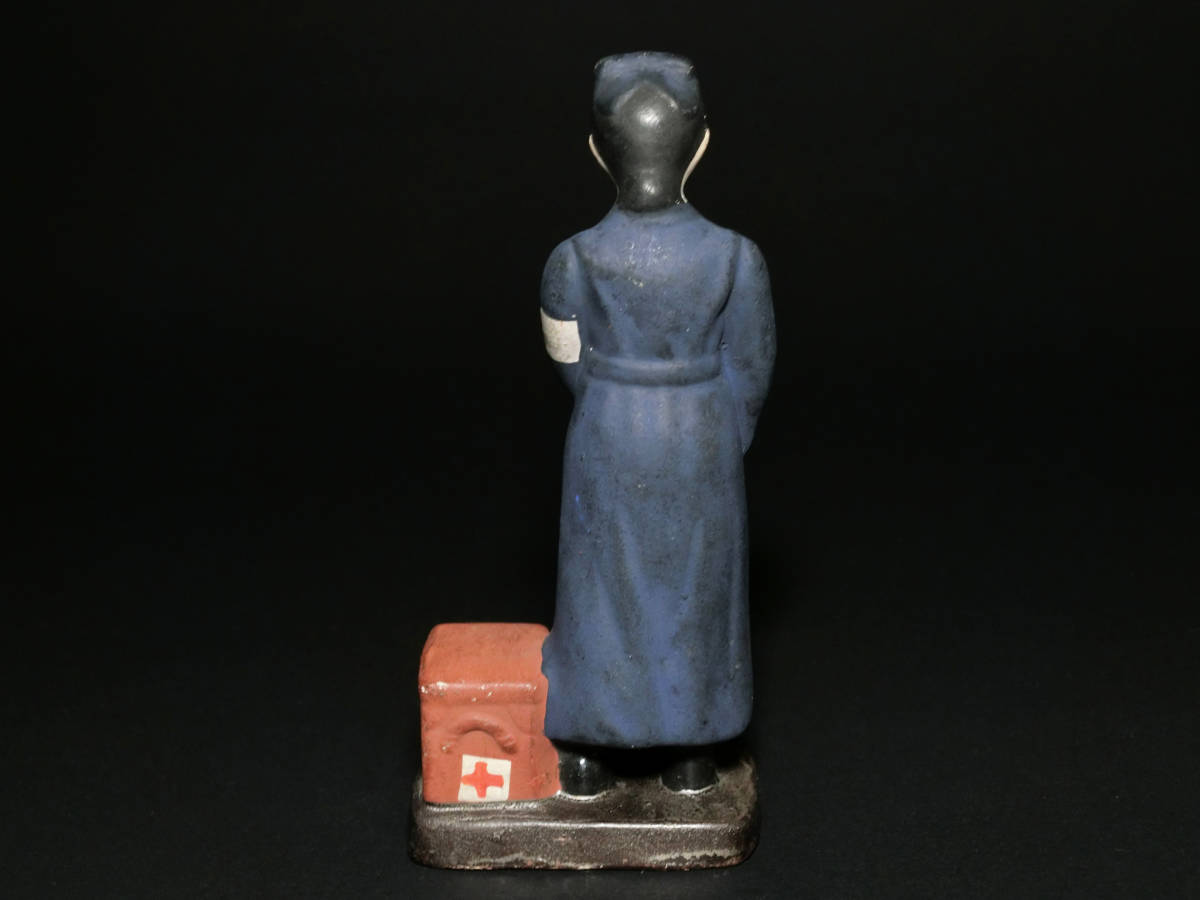 戦前〜戦中陶器人形『日本赤十字社救護班看護婦』日本玩具人形類統制 
