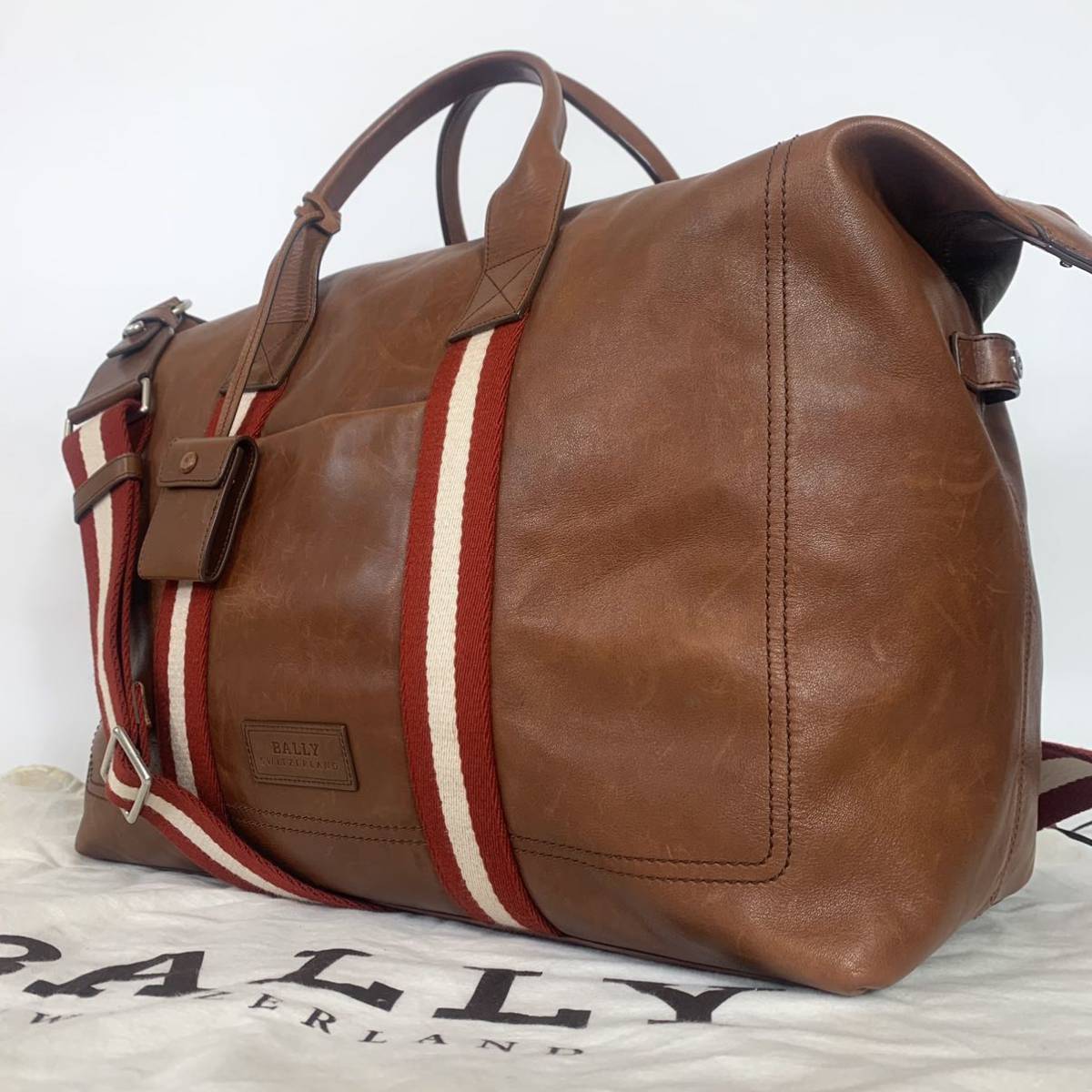 1円【良品】 バリー BALLY ボストンバッグ トレインスポッティング