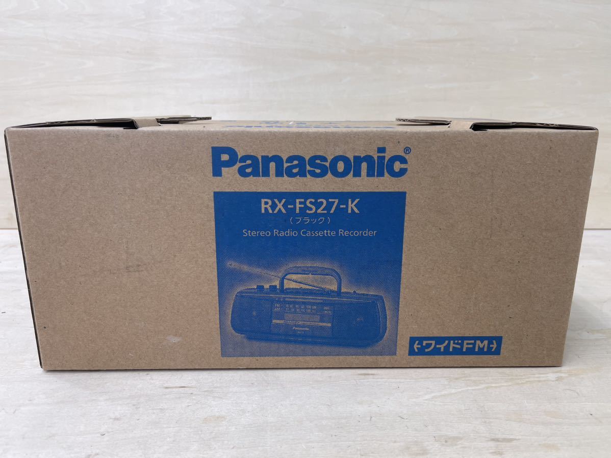 未使用 Panasonic RX-FS27-K ステレオ ラジカセ 元箱 ラジオ カセット レコーダー プレーヤー FM AM パナソニック バブカセ 昭和 レトロ 