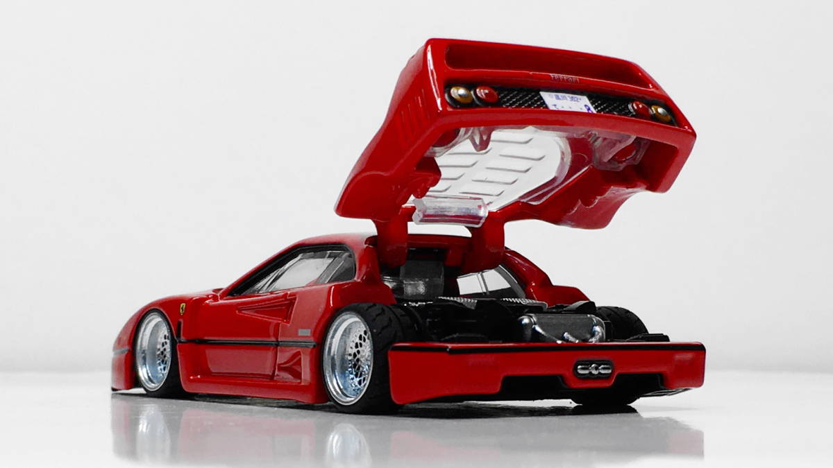 トミカプレミアム改FerrariフェラーリF40深リムTRA Kyoto 6666 LV-NEO