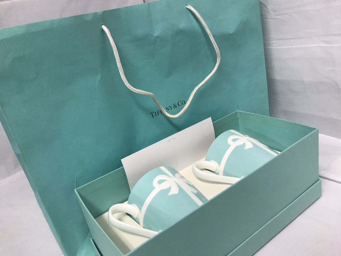 ○ ティファニー ○TIFFANY&Co マグカップ ブルー リボン ボックス