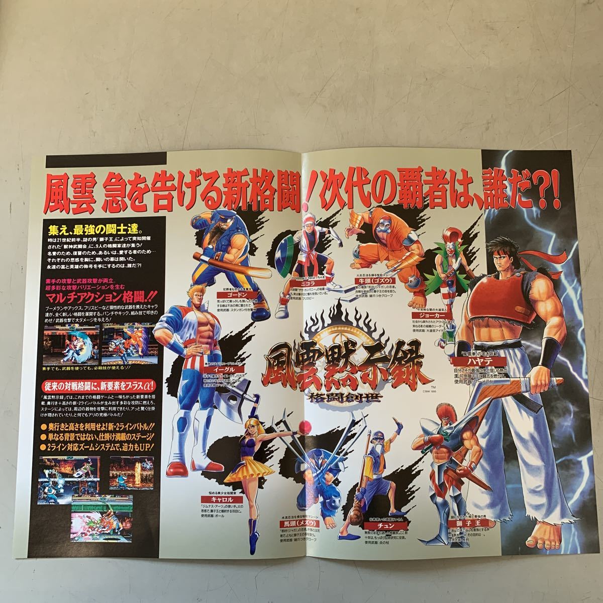 風雲黙示録 格闘創世 SNK チラシ A4サイズ NEOGEO ネオジオ フライヤー 
