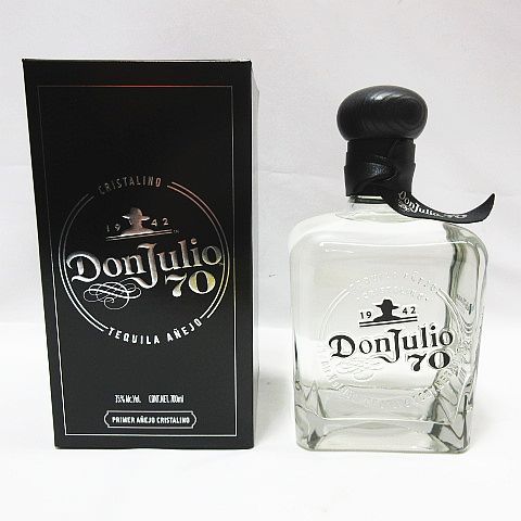 ●未開栓 Don Julio 70 ドン・フリオ 70周年記念ボトル 700ml 35% テキーラ クリスタリーノ 箱付き (東)