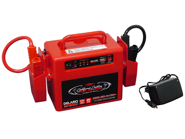 低価，本物保証 DELAMO 12V車用 ジャンプスターター 高出力 500A 過充電防止 USBポート エンジンスターター バッテリーブースター 充電器 1年保証