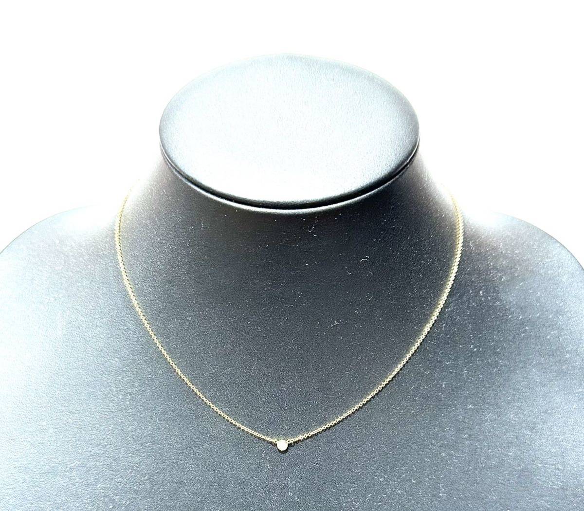 TIFFANY＆Co. ティファニー ネックレス バイザヤード エルサペレッティ AU750 K18 1Pダイヤ 総重量約2g(N120-6)