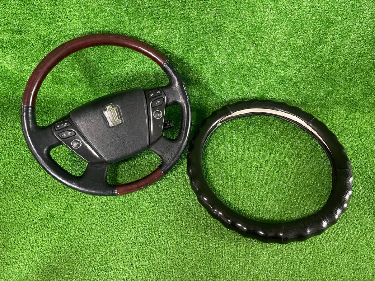 CROWN 200系 クラウン 純正 ハンドル ステアリング カバー付き GRS200 