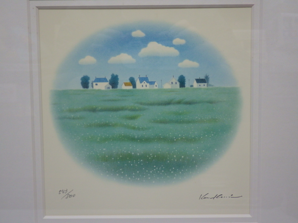 黒井健 絵画 「草風」 ダイヤモンド・スクリーニング シリアル543/800
