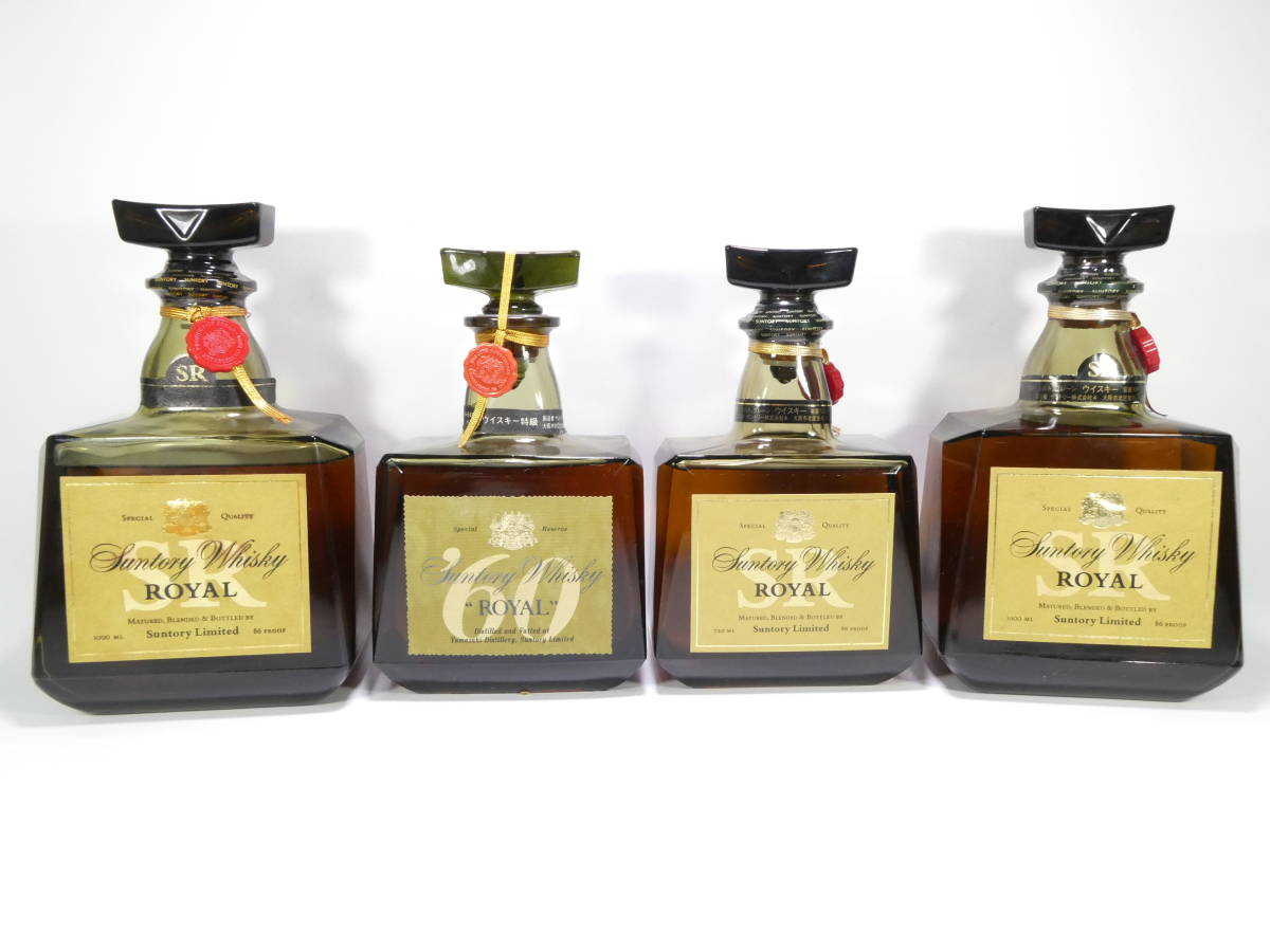飲料・酒 特級あり・未開栓古酒 4本セット サントリー ローヤルSR