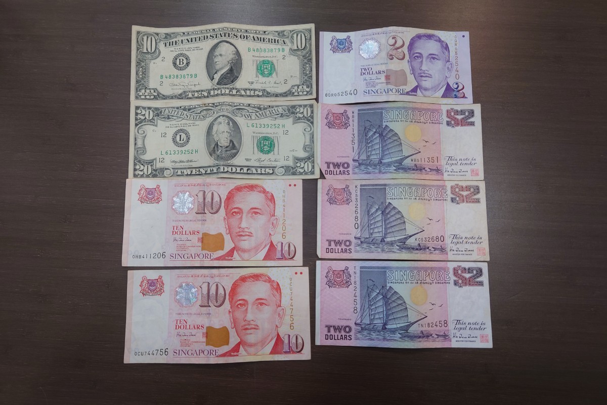 1円〜 コレクター品 アメリカ シンガポール 紙幣まとめ アメリカ30ドル シンガポール28ドル