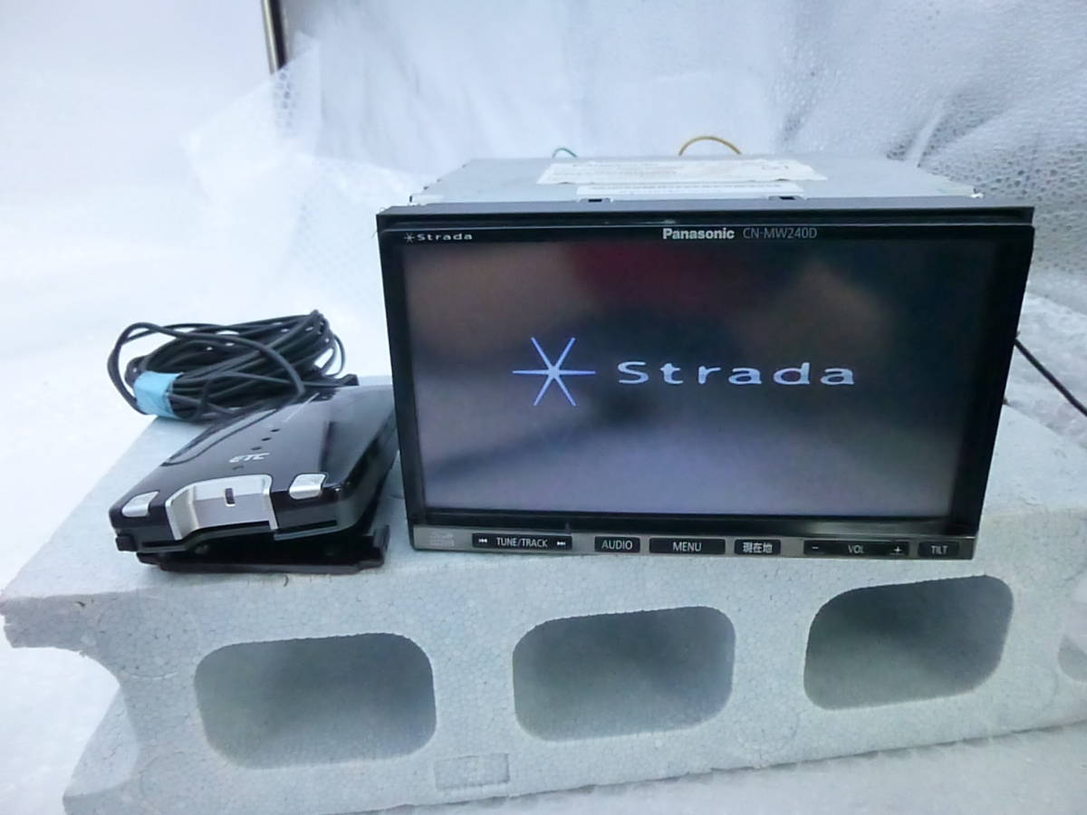 MH23S スズキ ワゴンRより Strada CN-MW240D ナビモニター ETC車載器 中古 050421ｓ