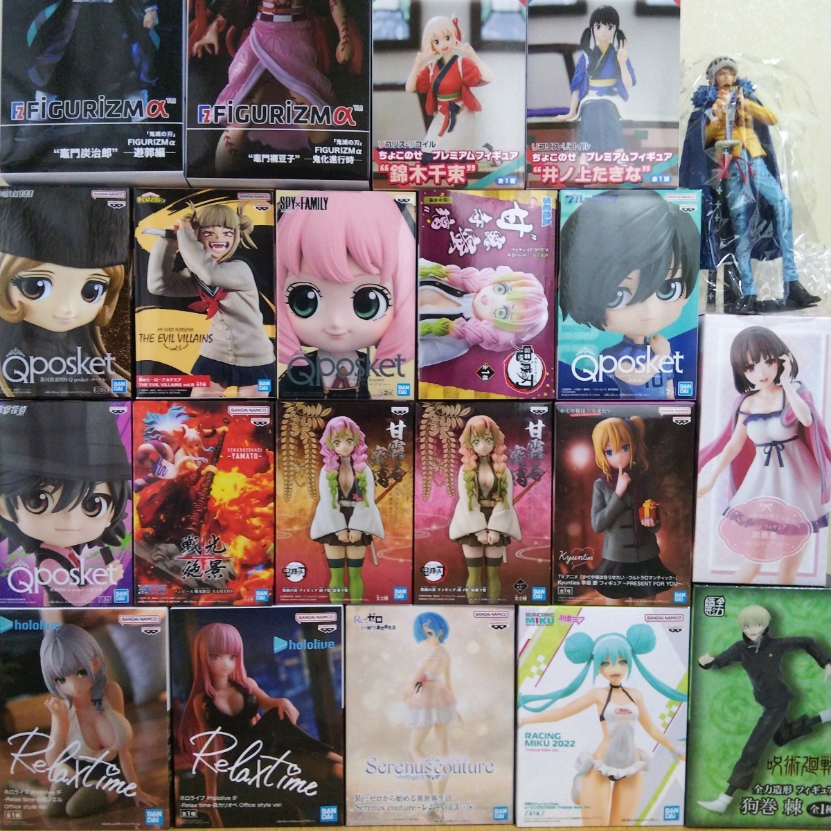 送料無料フィギュア最新作大量まとめ売り鬼滅の刃 スパイファミリー ヒロアカ ワンピース リゼロ リコリス リコイル ホロライブ 初音ミク