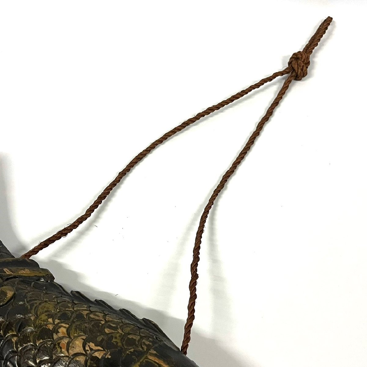 自在鉤 魚 木彫り 囲炉裏 古道具 古民具 時代物 レトロ 全長44cm 重さ