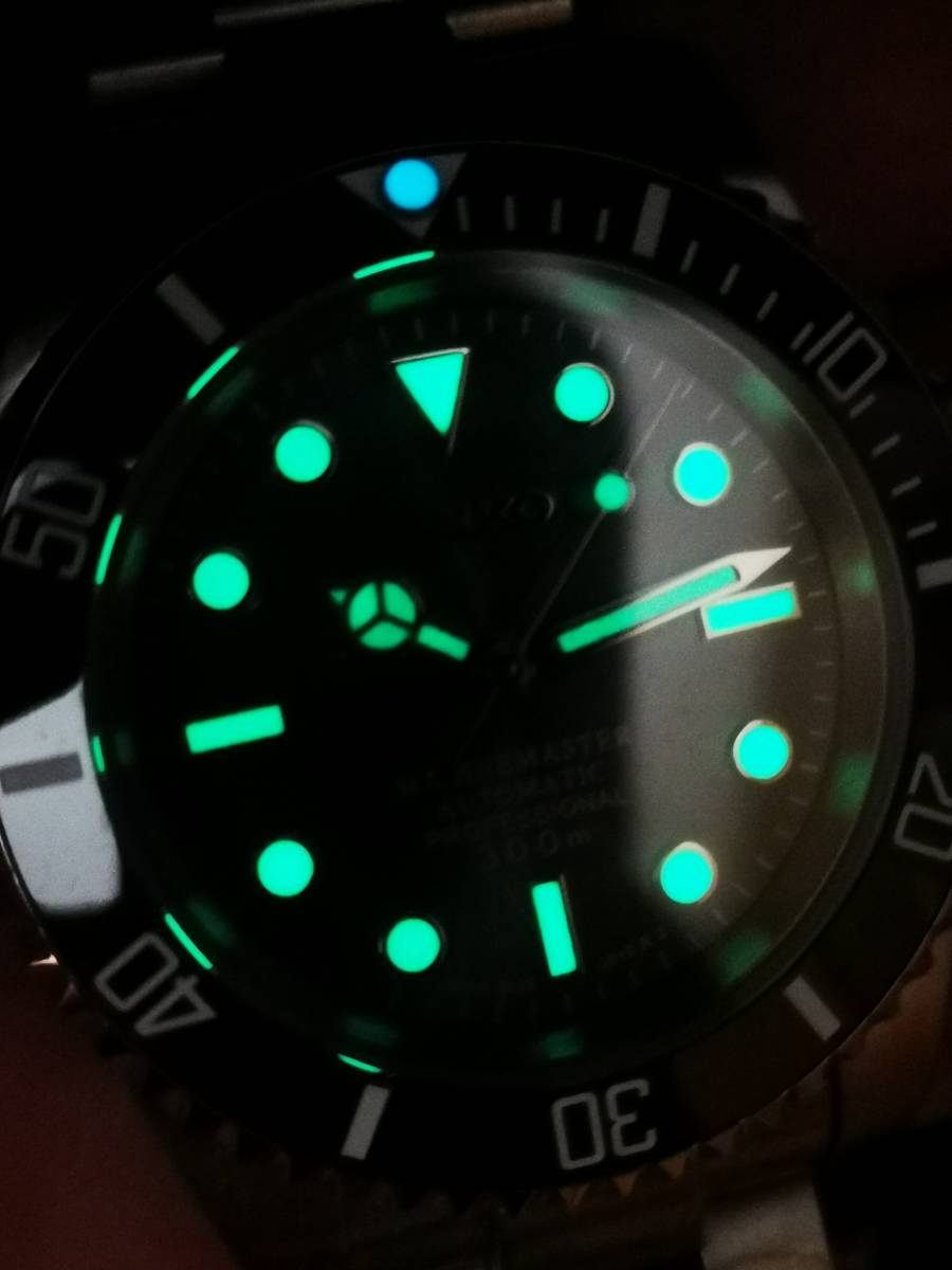 NH38 カスタム ノンデイト MOD 40mm 手巻き 自動巻き 腕時計 セイコー