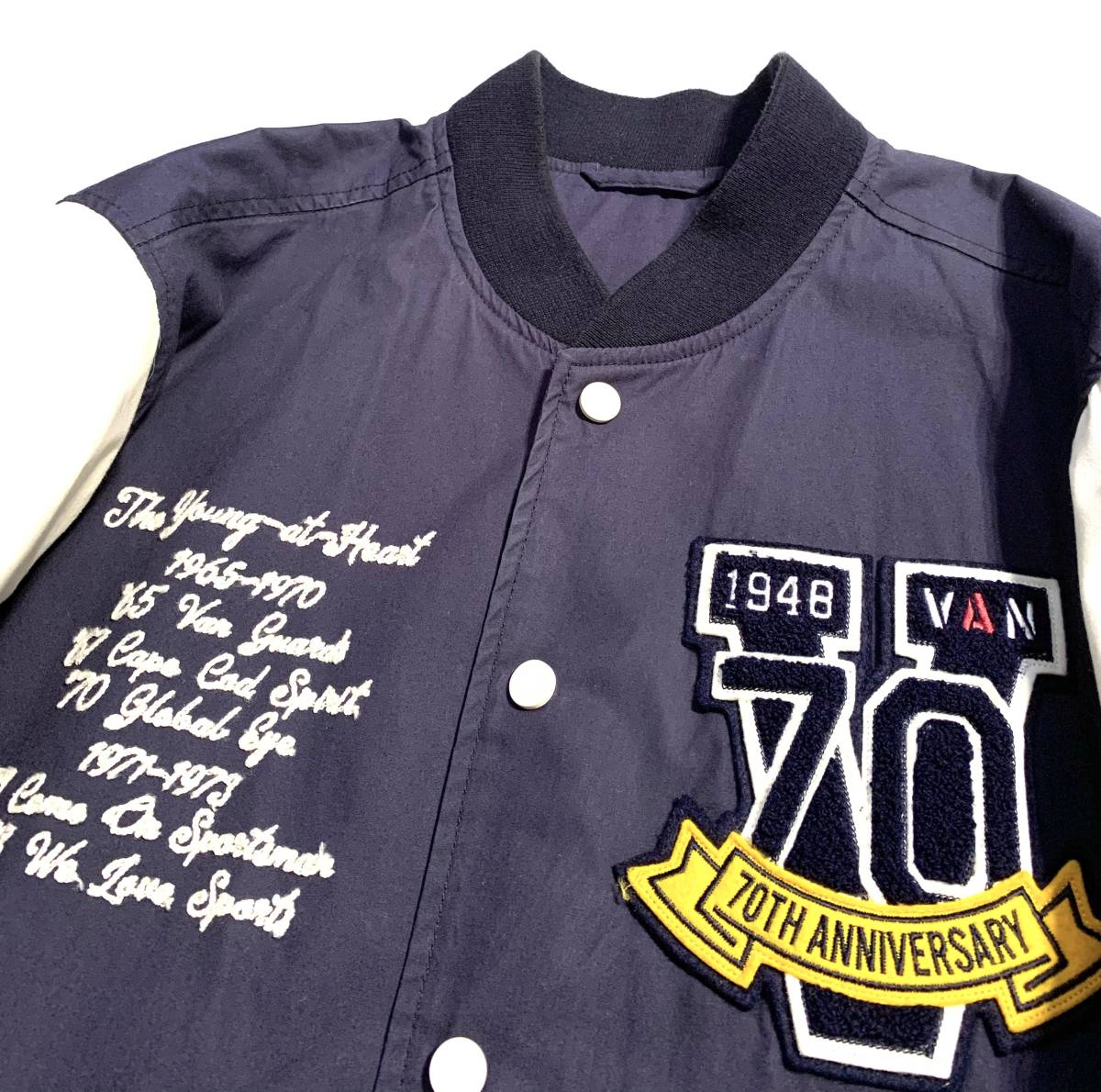 極希少【LL】VAN JAC ヴァン 70周年 アーチロゴ スタジャン LL【70th 