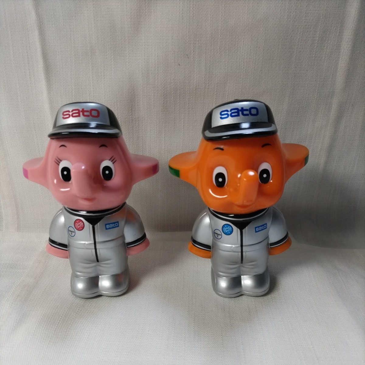 A151】スペースサトちゃん&サトコちゃんコインバンク 貯金箱 昭和 
