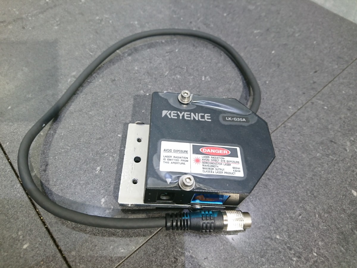 【中古動作品】管P154 KEYENCE LK-G35A CCDレーザ変位計ヘッドワイドスポット レーザクラス2