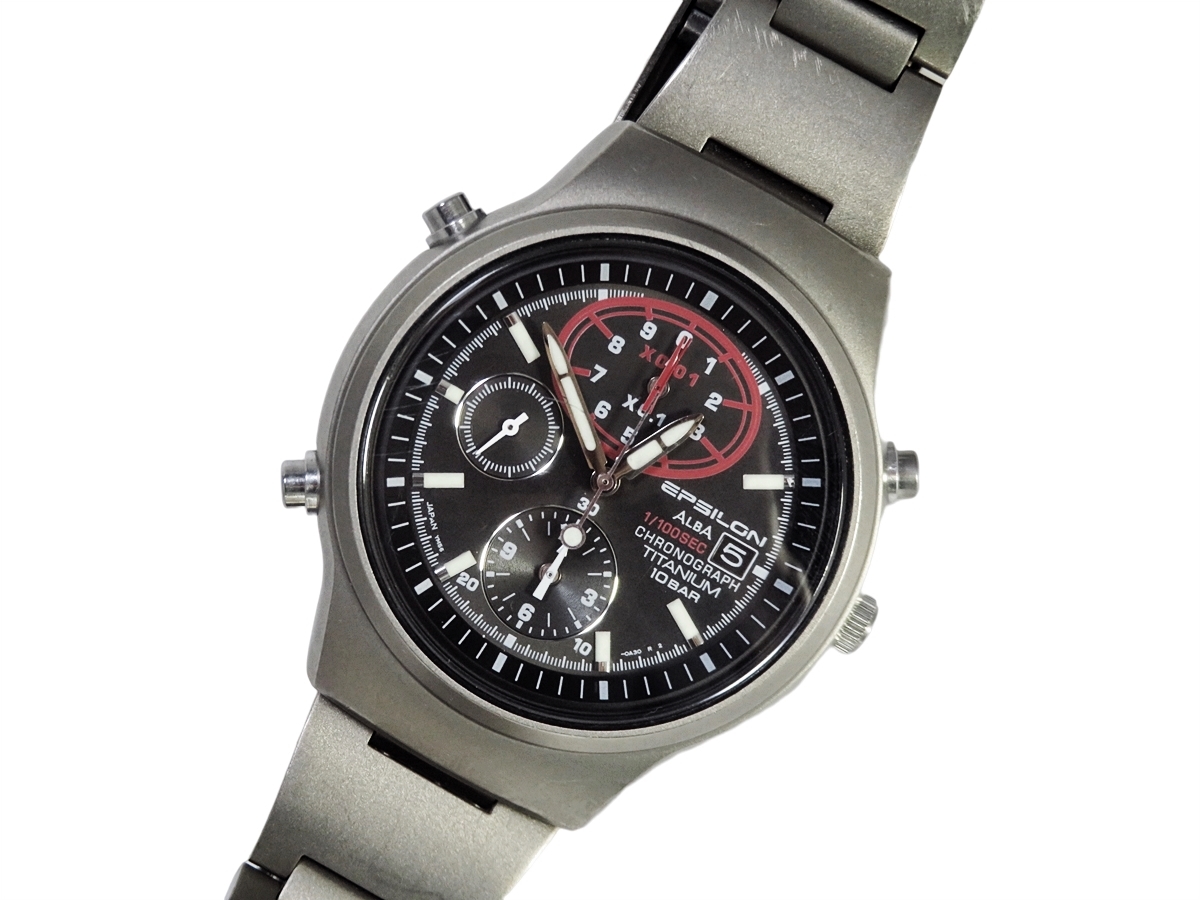 SEIKO ALBA EPSILON CHRONOGRAPH YM56-0A30 セイコー アルバ 