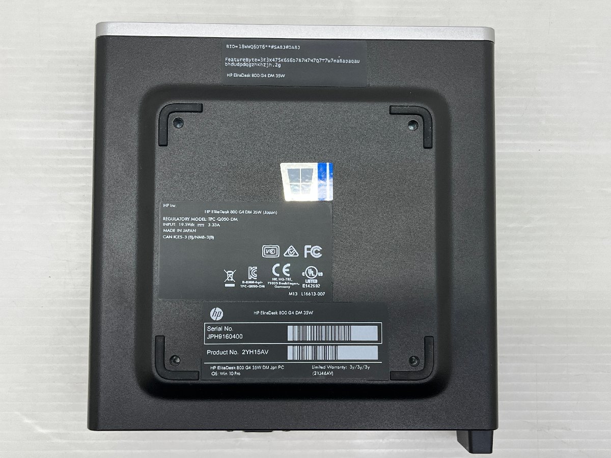 1円～Windows11【HP EliteDesk 800 G4 TPC-Q050-DM】Core i5-8500T 8GB
