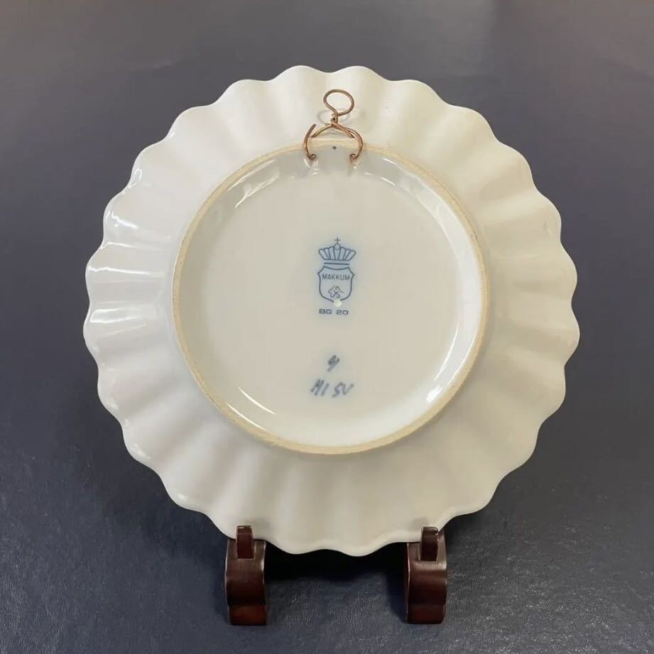 [美品・希少] オランダ　MAKKUM 壁がけお皿 マッカム Yahoo!オークション MAKKUM 飾り皿 絵皿 オランダ陶器 大皿