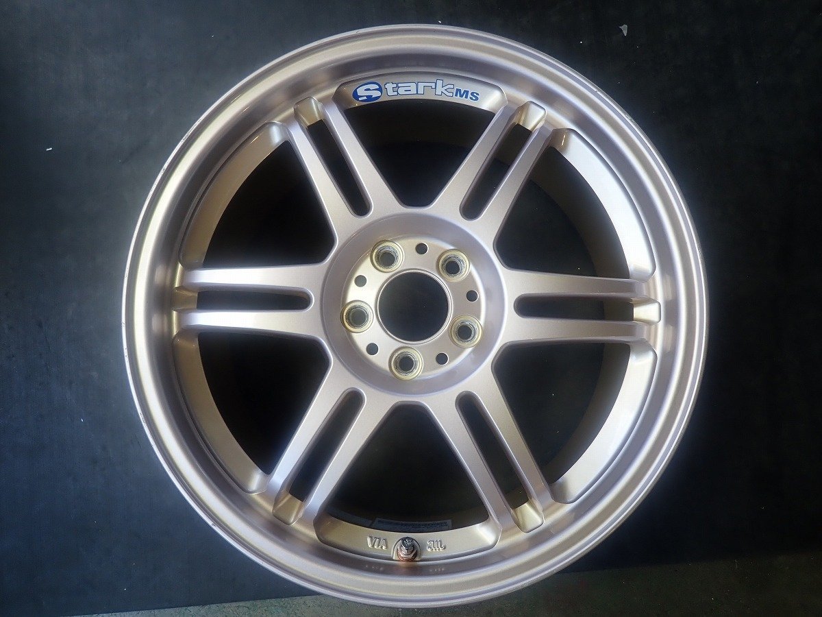 MF8254【送料無料17インチ】4本 RAYS レイズ STARK M-S 中古アルミ 