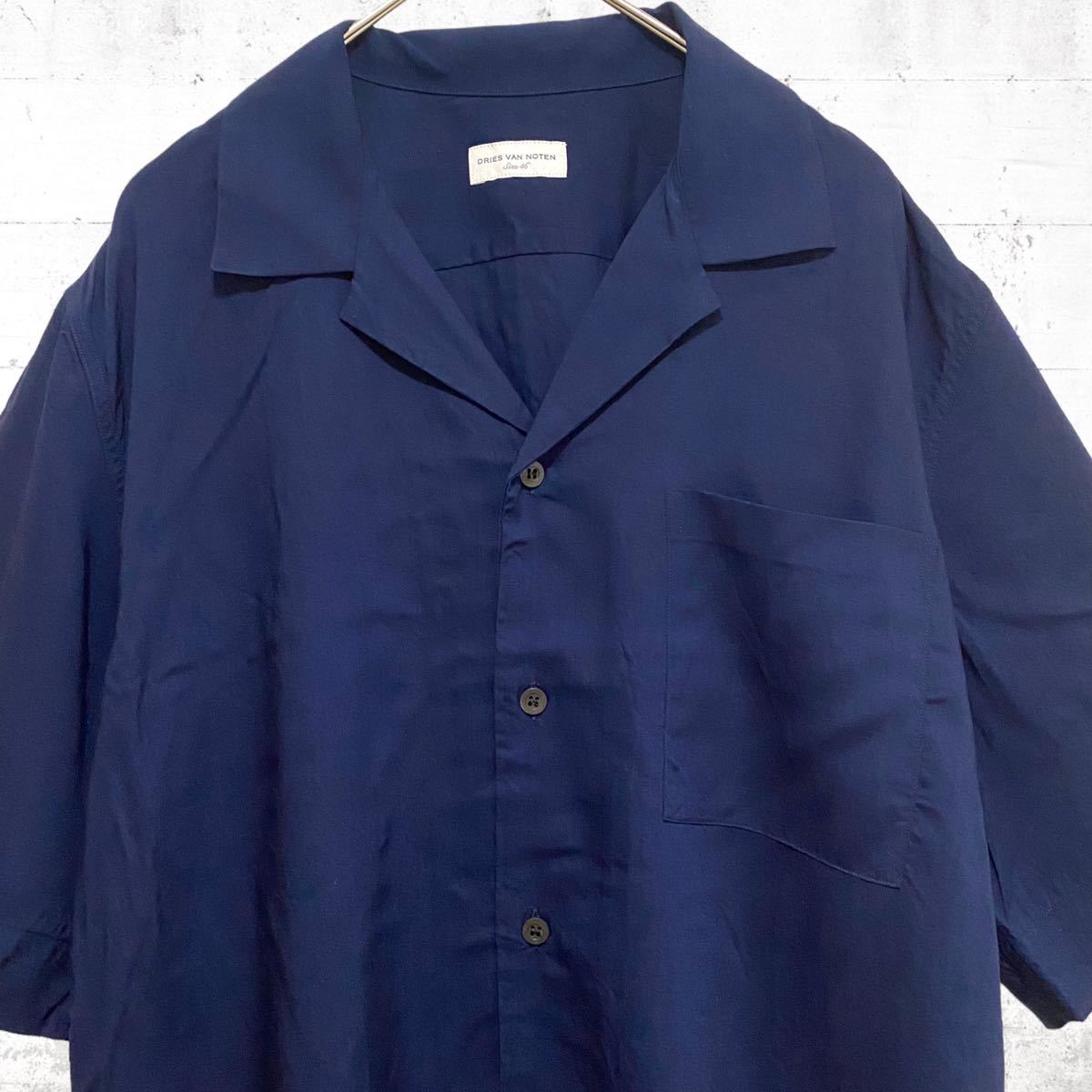 dries van noten オープンカラー半袖シャツ