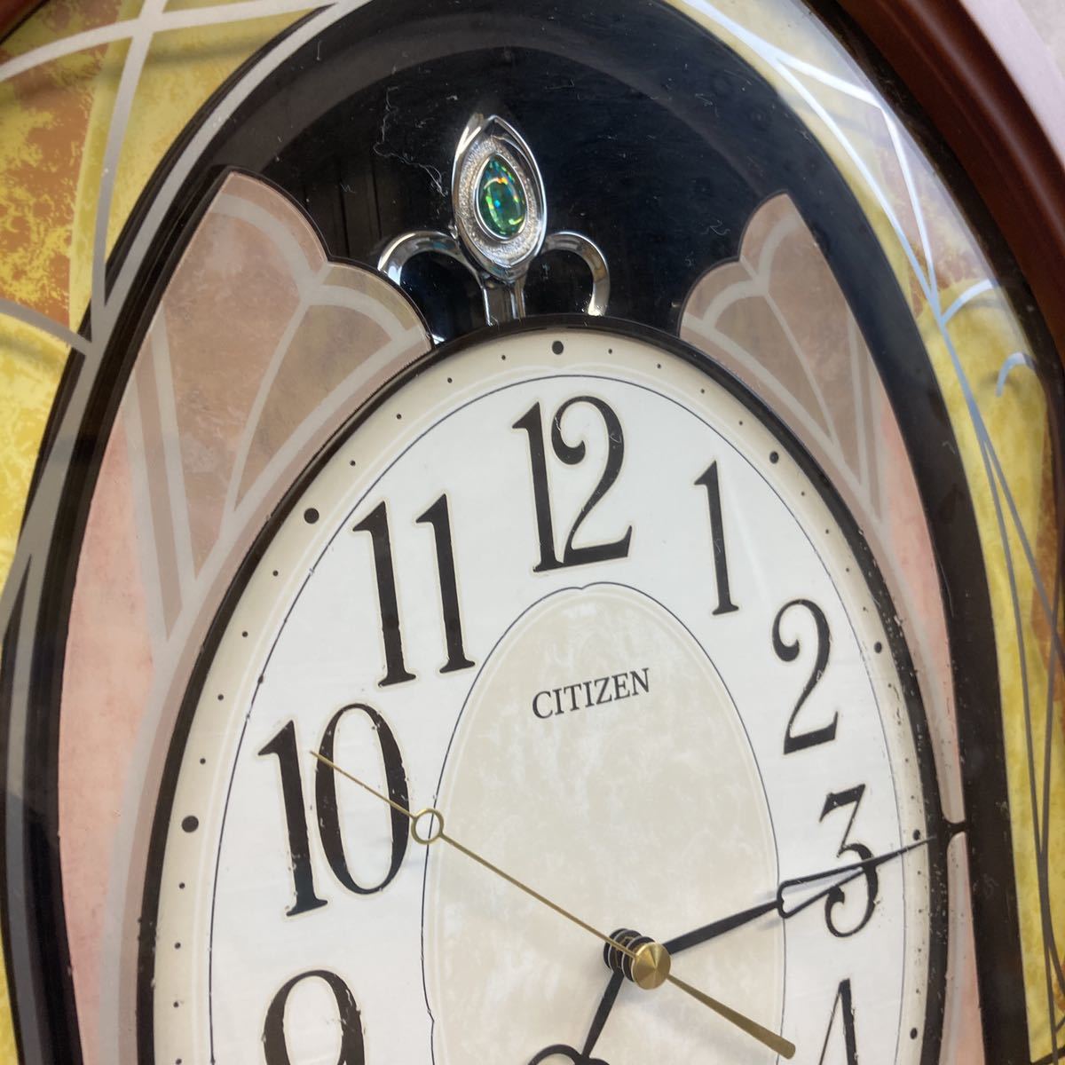6-36】CITIZEN シチズン 振り子 電波時計 メロディー サウンド時計