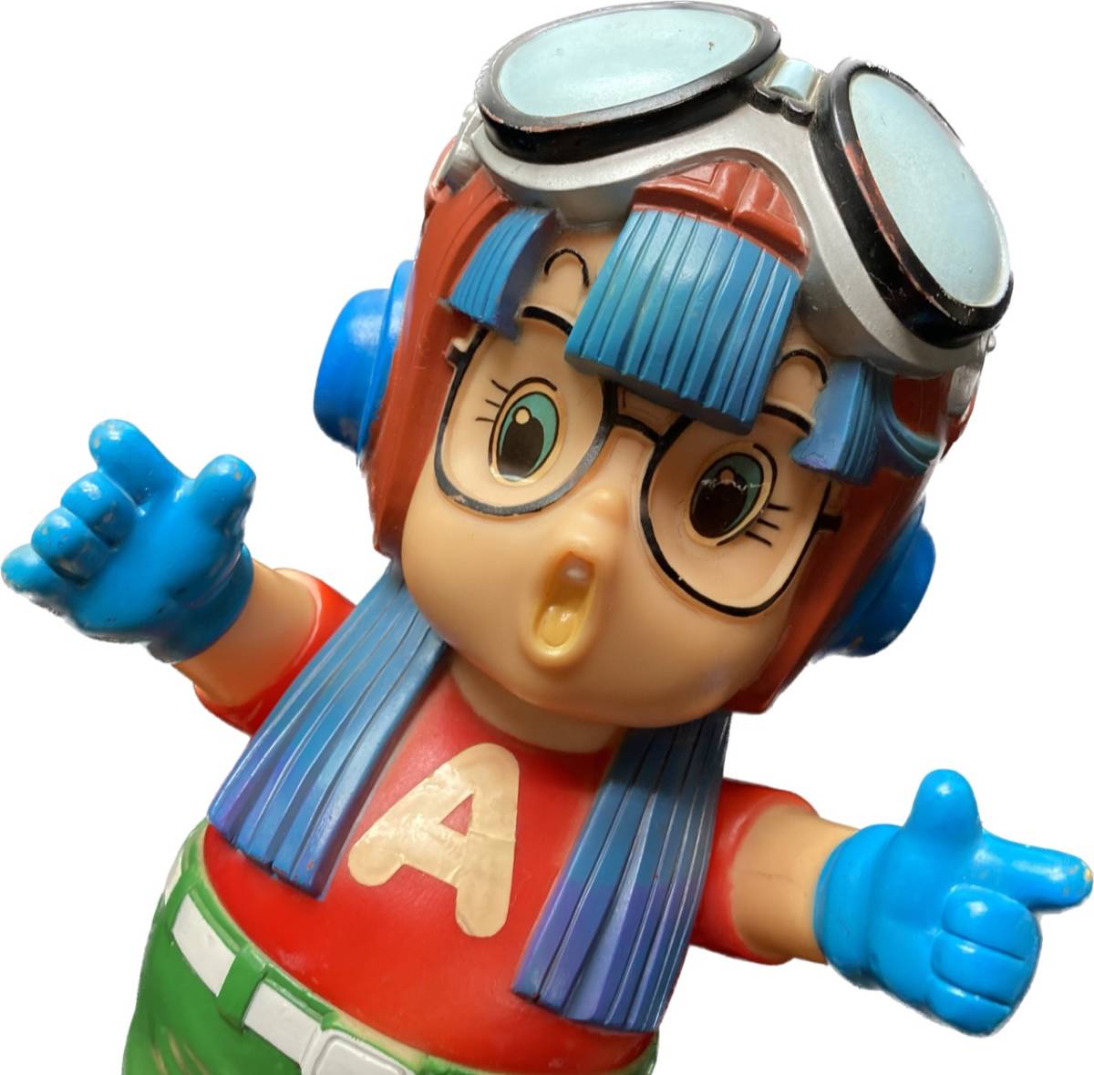 アラレちゃん & ガッちゃん 特大サイズ ソフビ フィギュア（飛行帽 Ver.）