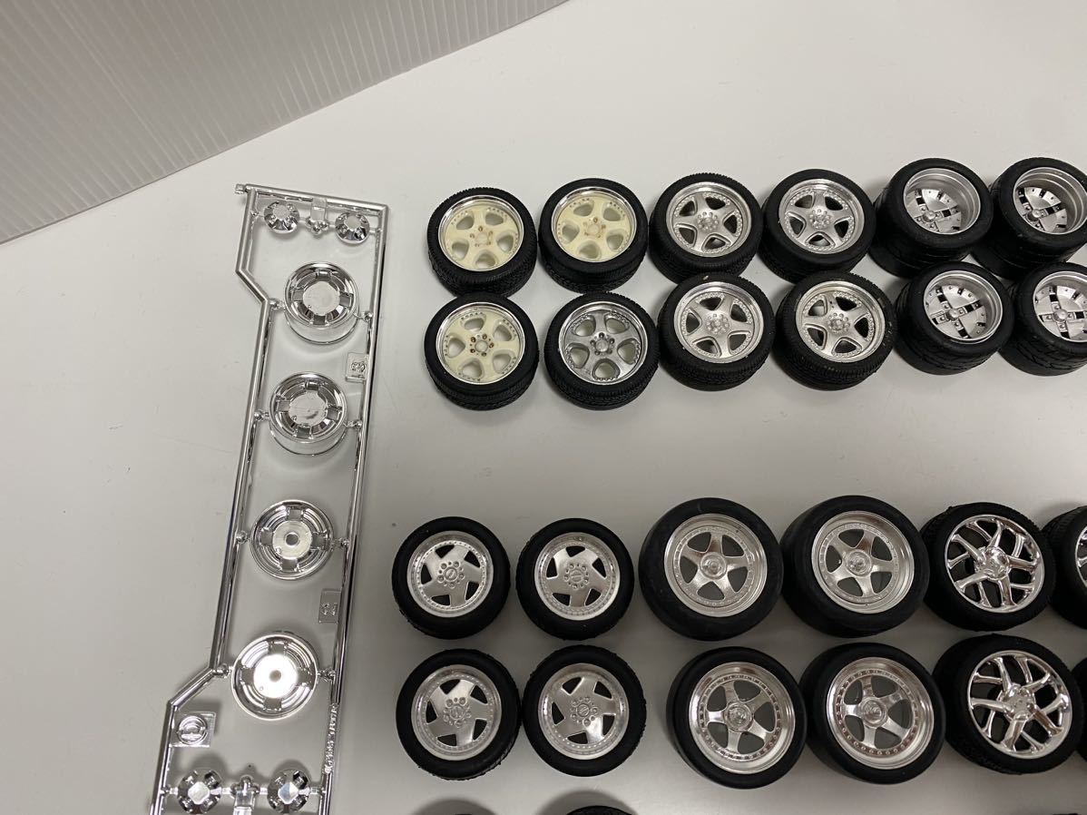 1/24 プラモ タイヤホイールセット タミヤ アオシマ フジミ 旧車 走り 