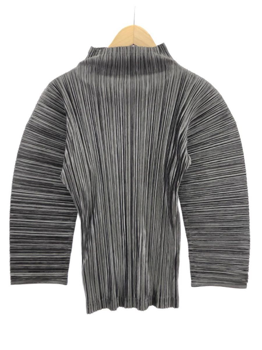 ISSEY MIYAKE イッセイミヤケ ハイネック プリーツ カットソー グレー