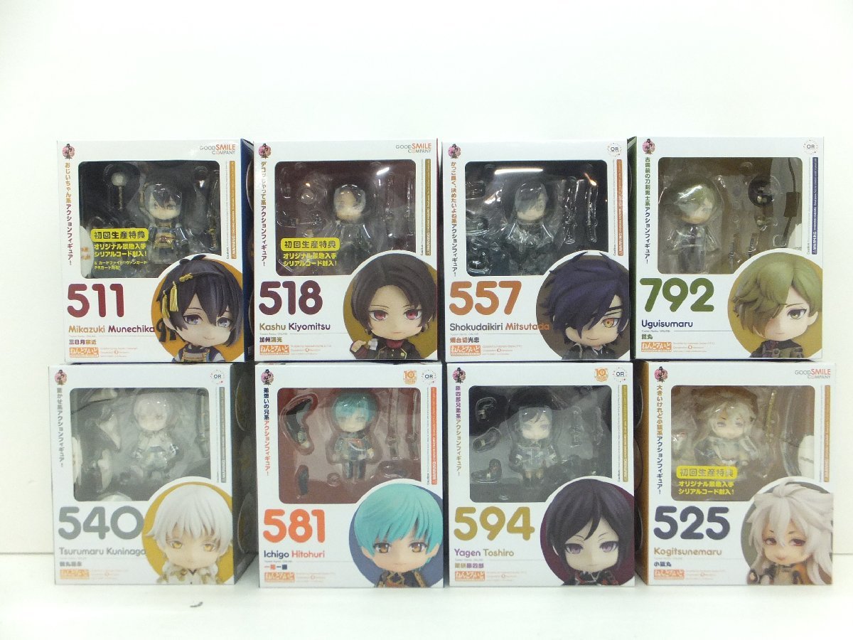 29YK○刀剣乱舞 ねんどろいど 8体セット 三日月宗近 加州清光 鶴丸国永 