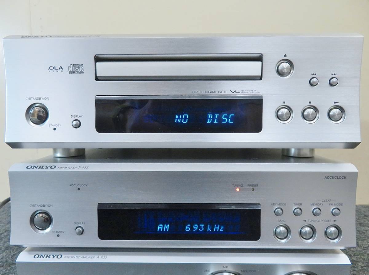 ONKYO/オンキョー A-933/C-733/T-433 コンポ (612 アンプ・CDデッキ