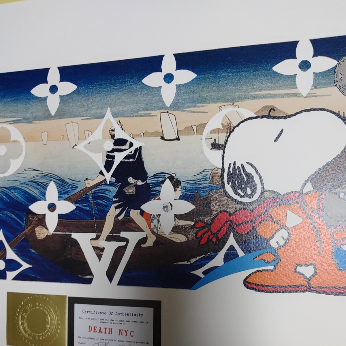 DEATH NYC 世界限定100枚 アートポスター スヌーピー SNOOPY 浮世絵