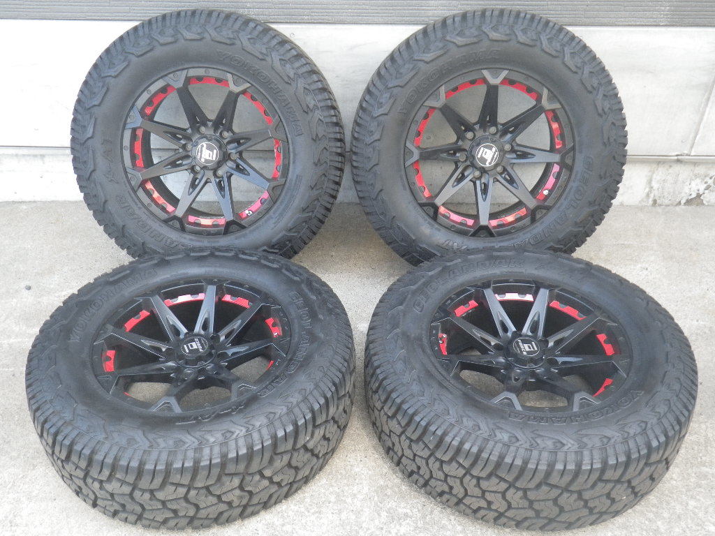 プラド　ハイラックス　インチアップ　285/65R18　社外アルミ　FORCE　普通タイヤ　4本　YOKOHAMA　GEOLANDAR　X-AT　No.T-110