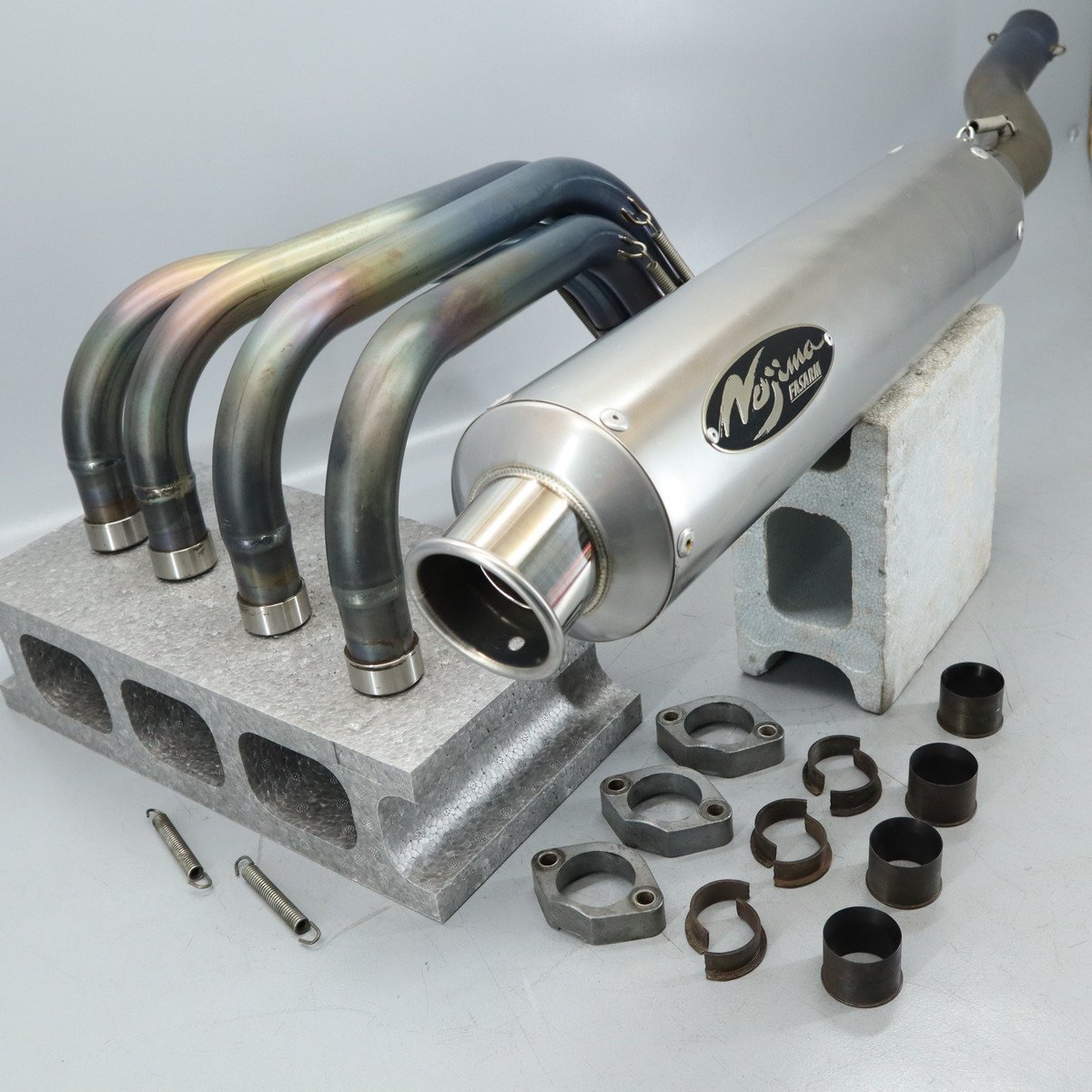 カワサキ ゼファー750 外し ノジマ 野島エンジニアリング ファサームS チタンV TYPE-SC フルエキ マフラー サイレンサー JMCA 230602BD0207