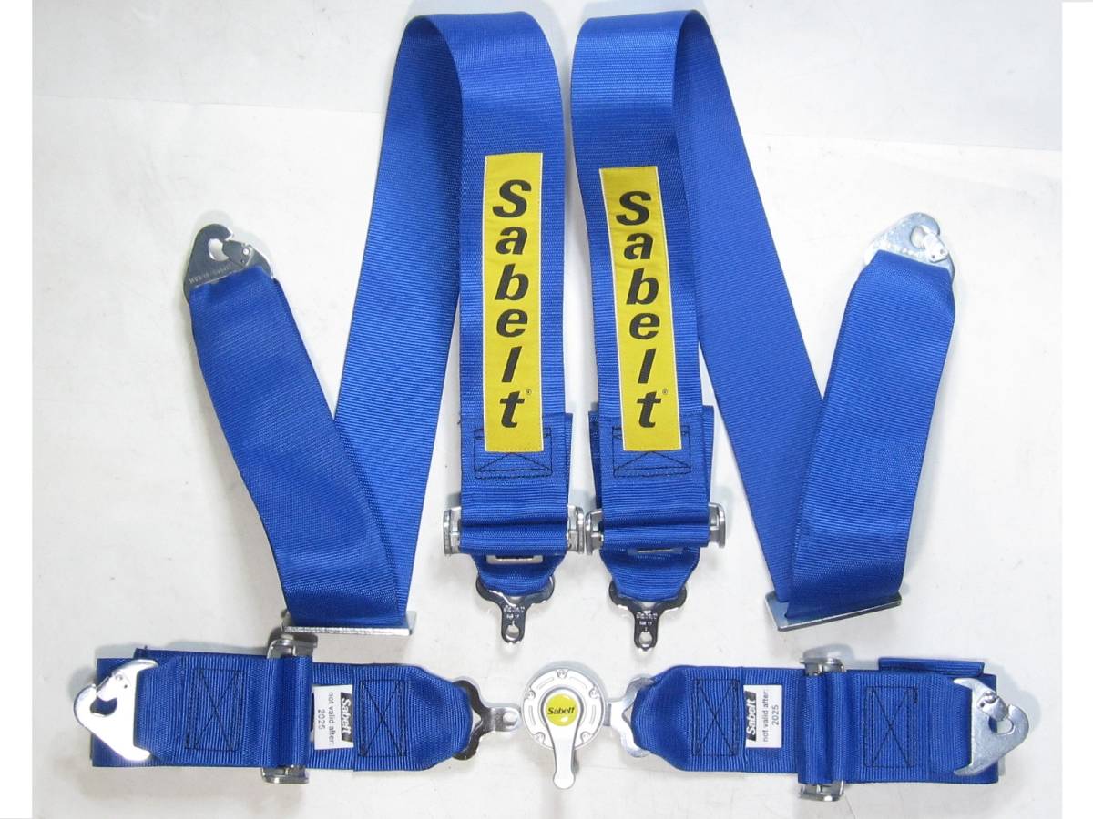 ☆ 美品 Sabelt サベルト 3インチ 4点式 シートベルト ブルー 4P 4× ☆ 美品 Sabelt サベルト 3インチ 4点式 シートベルト ブルー 4P 4×