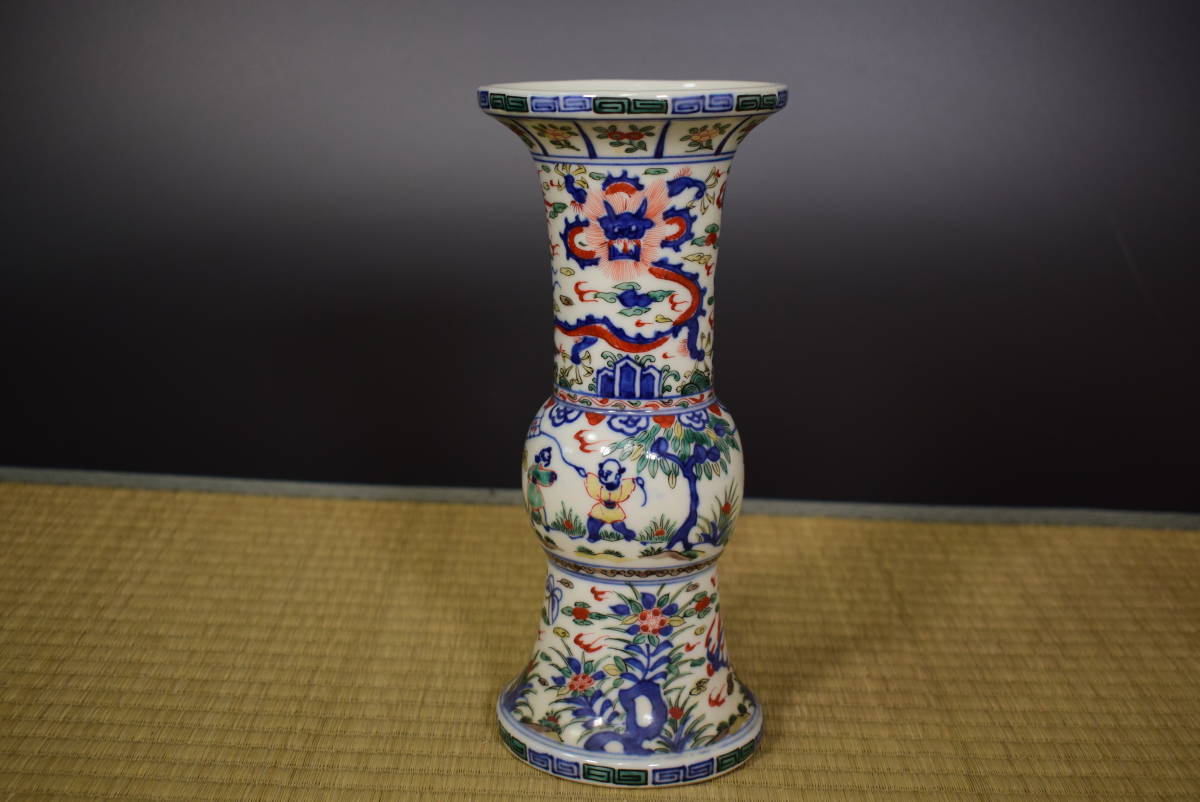 色絵 唐物○青花人物文皿○ 清朝時代頃-19世紀 | 香炉