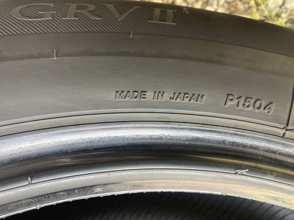 215/60R17 (96H) ブリヂストン REGNO GRVII 中古2本 2019年製 バリ山 215/60/17 レグノ　夏タイヤ 215&frasl;60R17 96H REGNO 国産 GRV2 通販・タイヤ交換なら