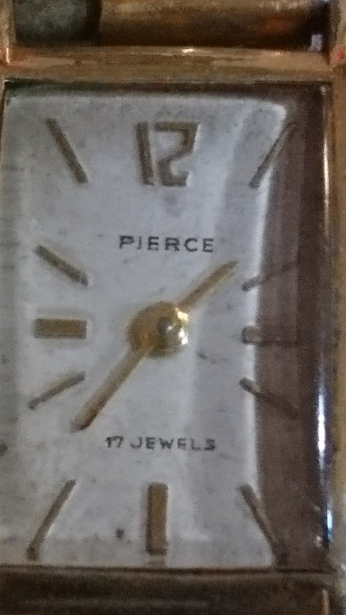 ☆PIERCE 17 JEWELS ROLLED GOLD 14K 50M 手巻き レディース