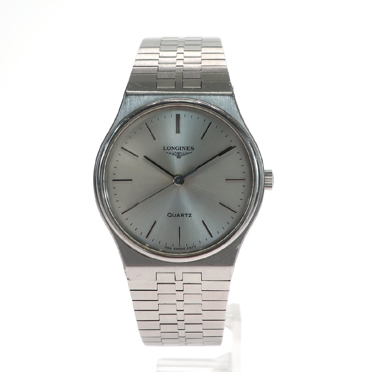 1円スタート LONGINES ロンジン メンズ 腕時計 743 4377 クォーツ QZ 3