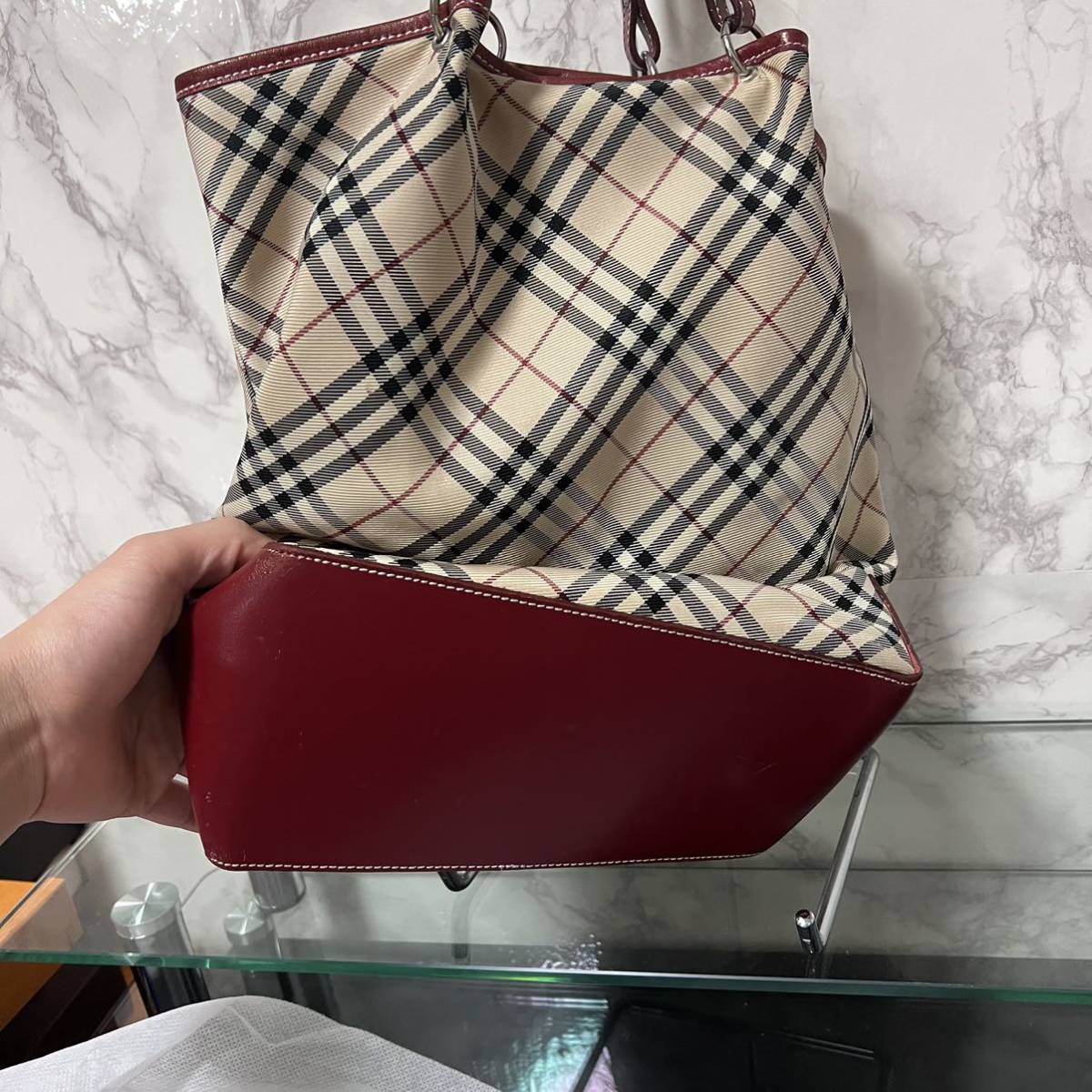 BURBERRY バーバリー ハンドバッグ ノバチェック キャンバス
