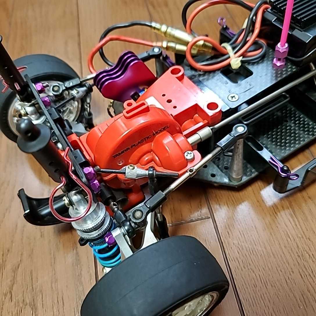 タミヤ TA02 カーボンシャーシ仕様 オプションパーツてんこ盛り仕様 