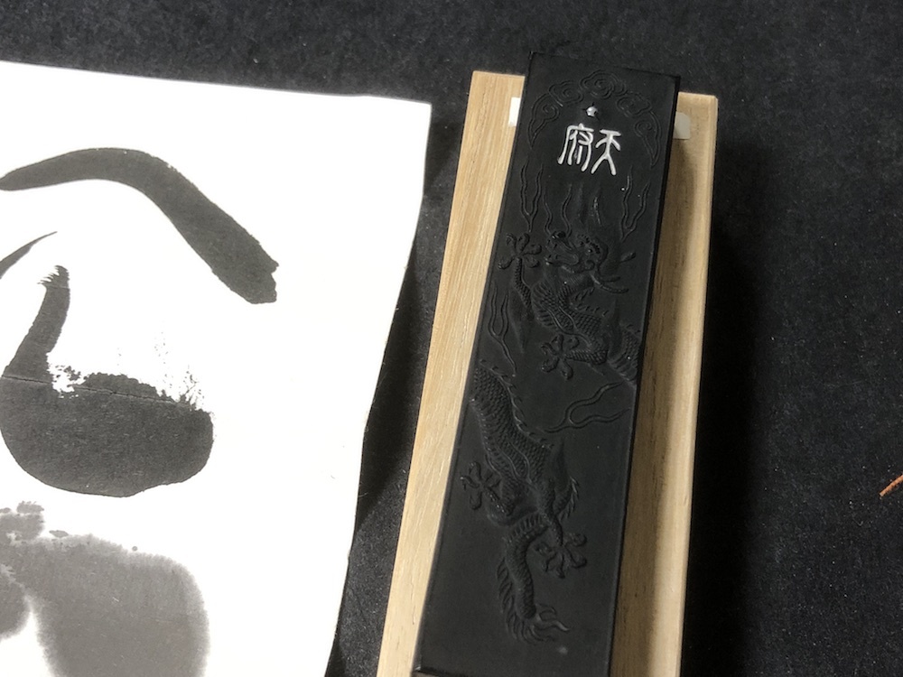 墨 呉竹精昇堂 【天府龍/華邨/三十六歌仙墨】 4個 未使用保管品(書 