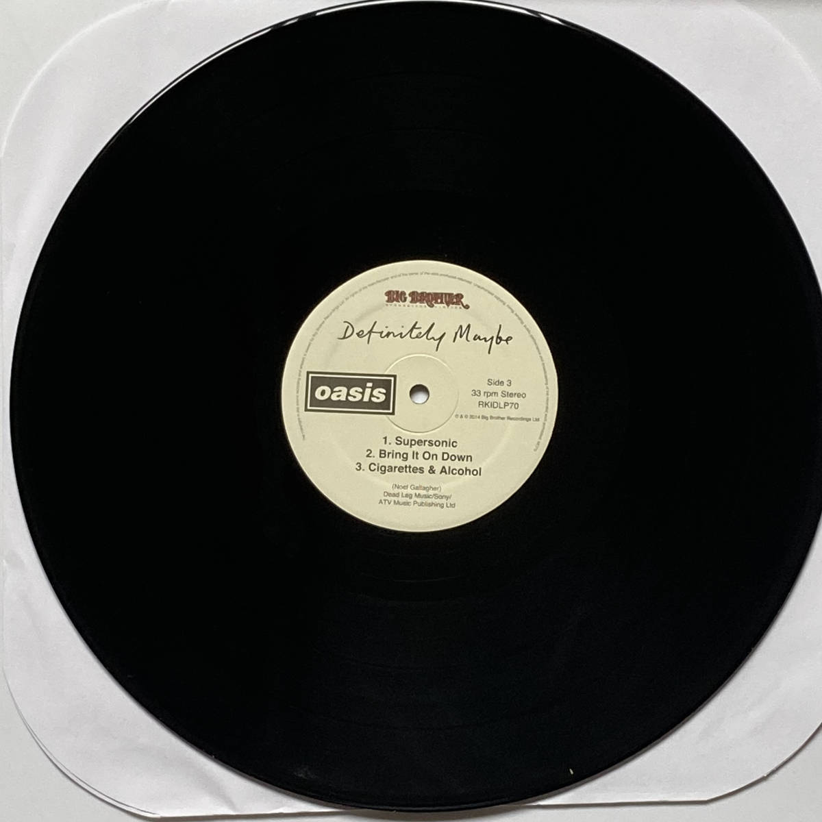 LPレコード【Oasis『Definitely Maybe』＜限定盤＞［Big Brother
