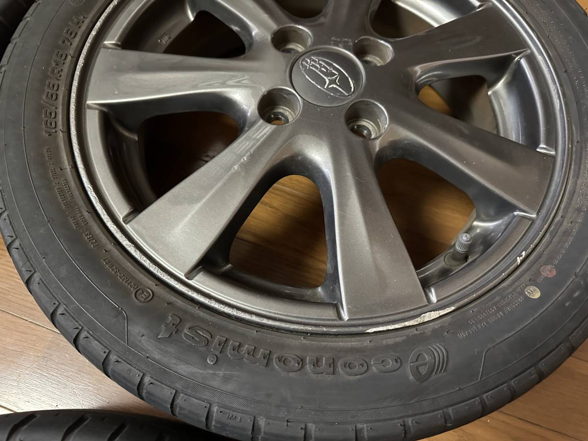 スバル SUBARU R1 純正アルミホイール 15インチ 4.5J +45 PCD100 4穴 4 