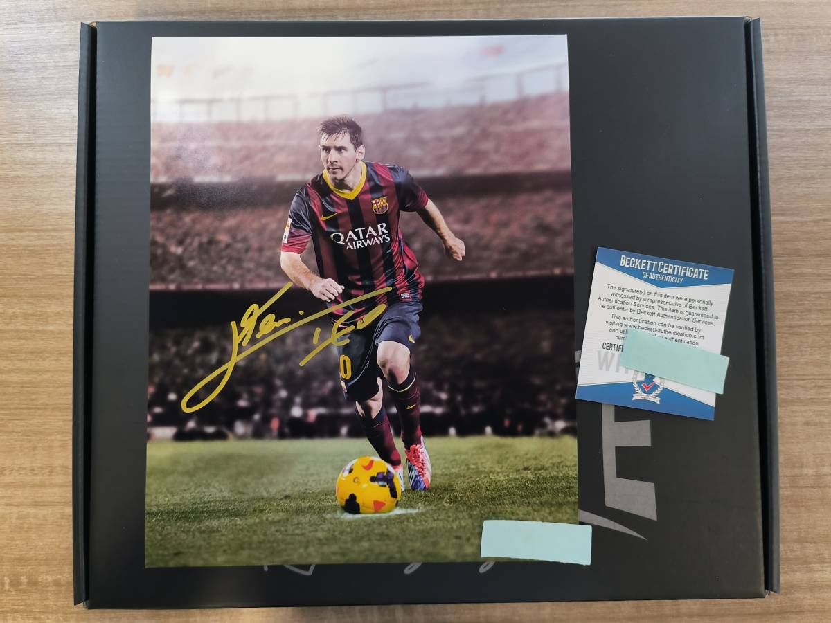 Lionel Messi リオネル メッシ 直筆サイン 鑑定書付き サッカー選手 Lionel Messi リオネル・メッシ 直筆サイン写真 ベケット