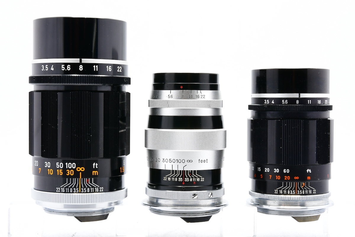 CANON LENS 100mm F3.5 III型 + 100mm F3.5 II型 + 135mm F3.5 L39