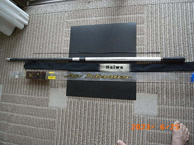 中古美品】Daiwa ダイワ 琥珀本流 エアマスター 90MV (予備で穂先 