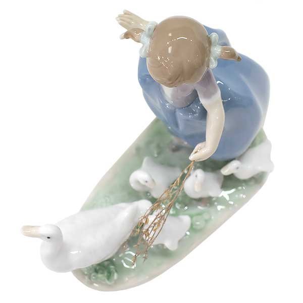 廃番★美品!!★LLADRO★リヤドロ★アヒルの行進 5503★少女とアヒル 送料無料】【本物】希少☆LLADRO☆リヤドロ☆アヒルの行進☆5503☆陶器