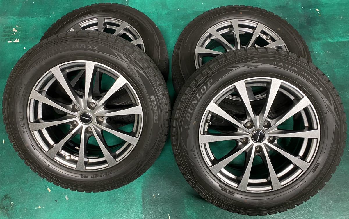 アルファード純正アルミ　スタッドレスタイヤ 225/60R17 4本セット 225/60/17 アルミ付きスタッドレスタイヤ 4本セット ダンロップ