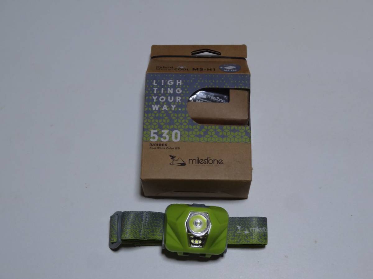 milestone マイルストーン　ヘッドランプ　MS-H1　LT レタス 美品